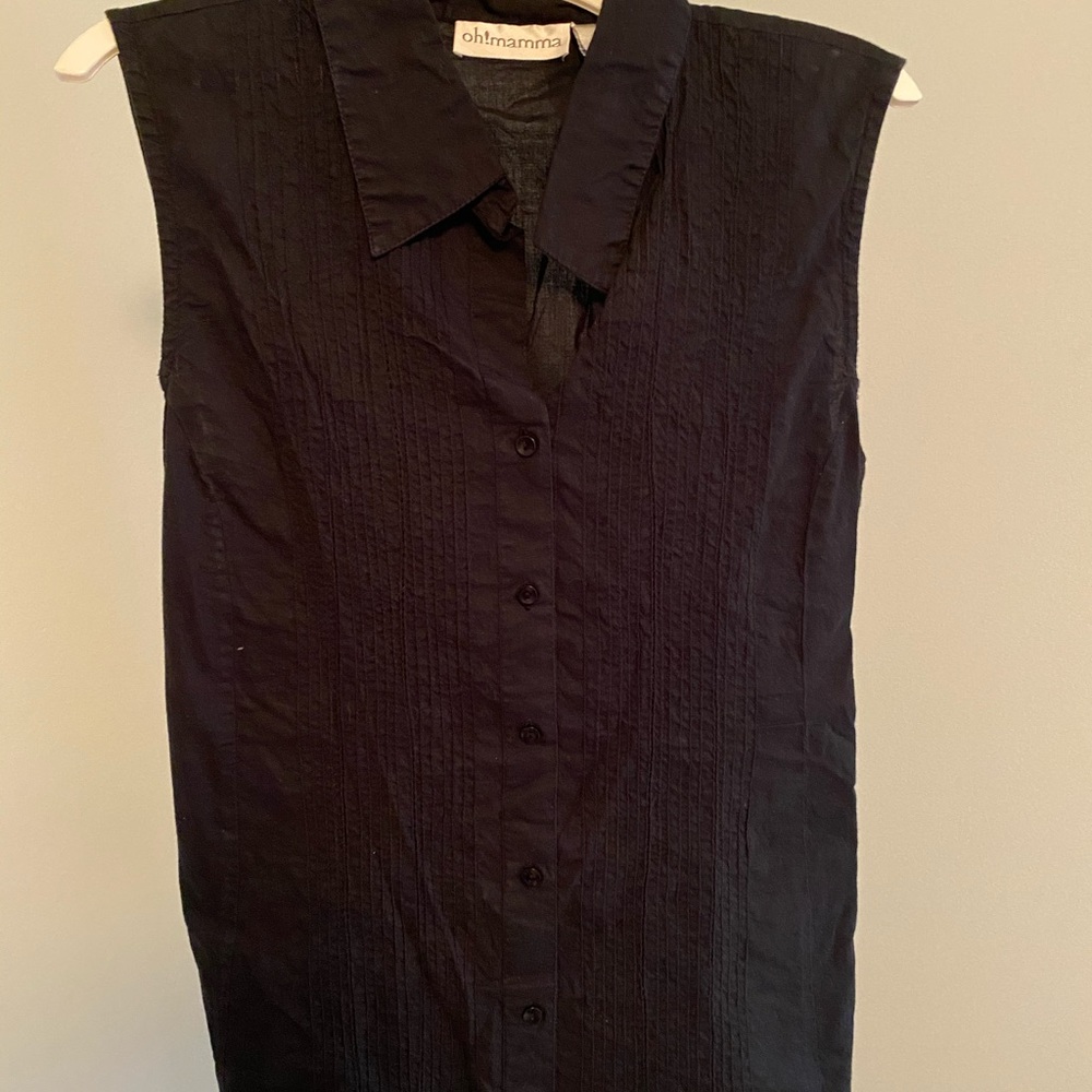 Black cotton sleeveless shirt